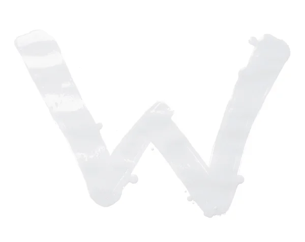 Letter W made with the paint strokes — Stock Photo, Image