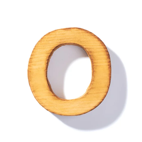 Letra de madera O — Foto de Stock