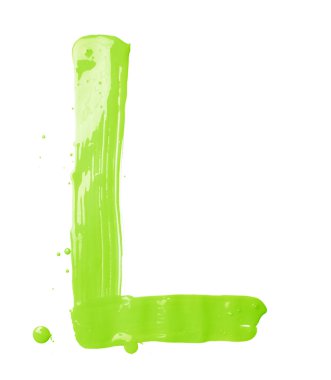 Petrol el çizilen harf L