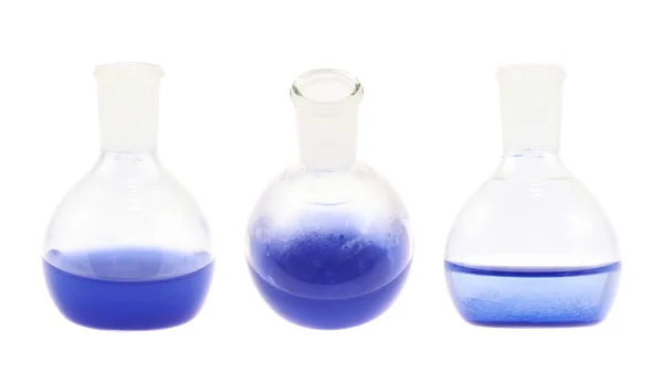 Erlenmeyer flask filled with liquid — Stock Photo, Image