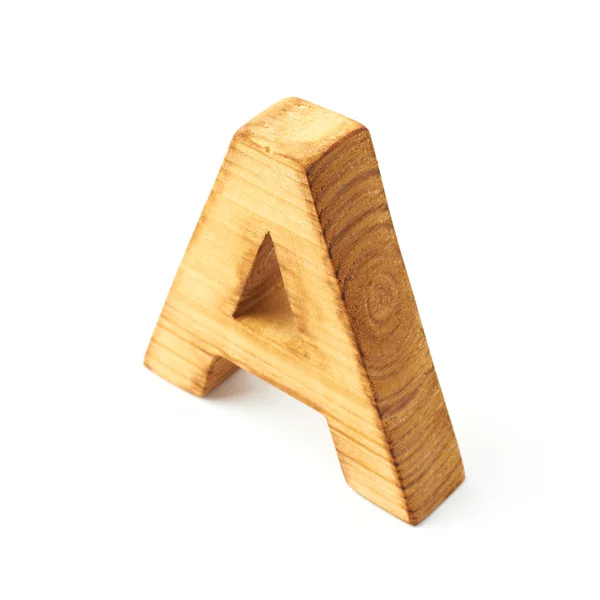 Carta de madeira A — Fotografia de Stock