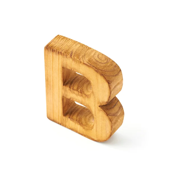 Bloque mayúscula letra de madera B —  Fotos de Stock