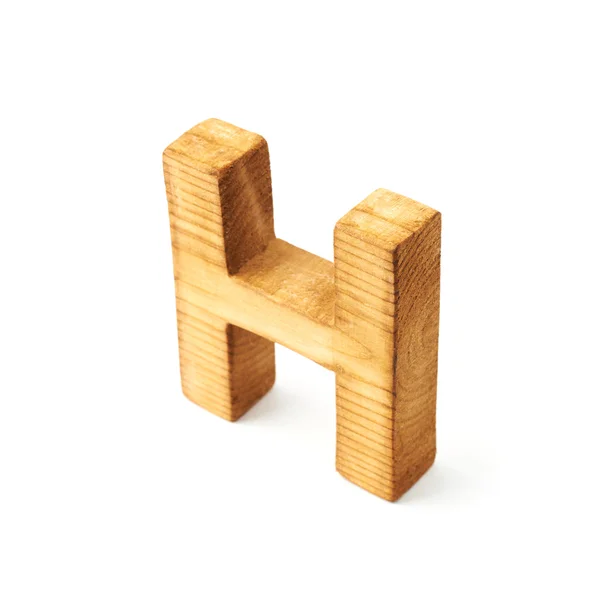 Lettera di legno H — Foto Stock