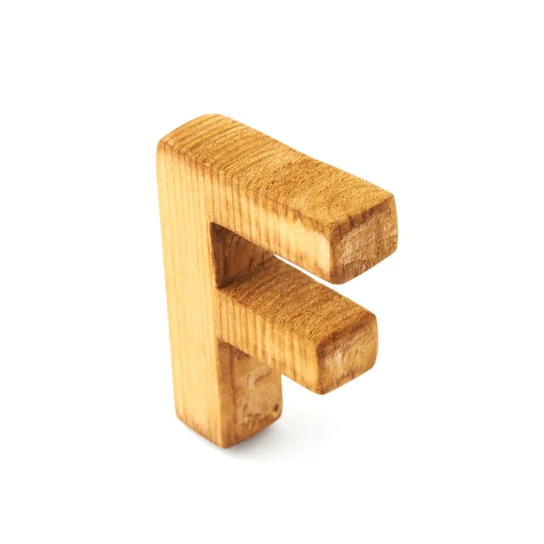 Lettera di legno F — Foto Stock