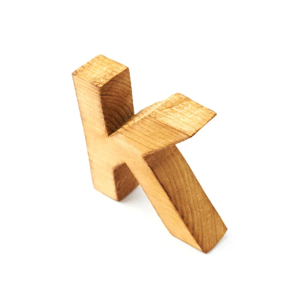 木制字母 k — 图库照片