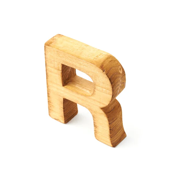 Holzbuchstabe r — Stockfoto