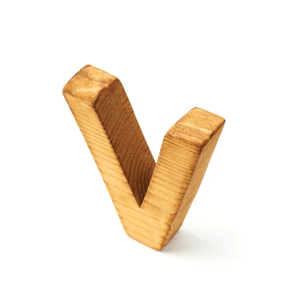 Wooden letter V — Stock Photo, Image