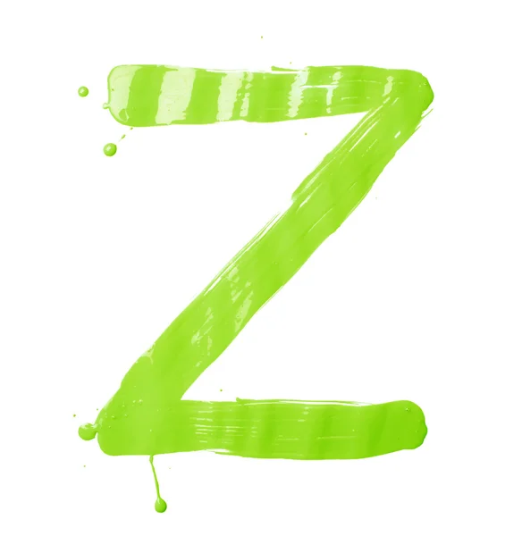 Oil  hand drawn letter Z — Stock Photo, Image