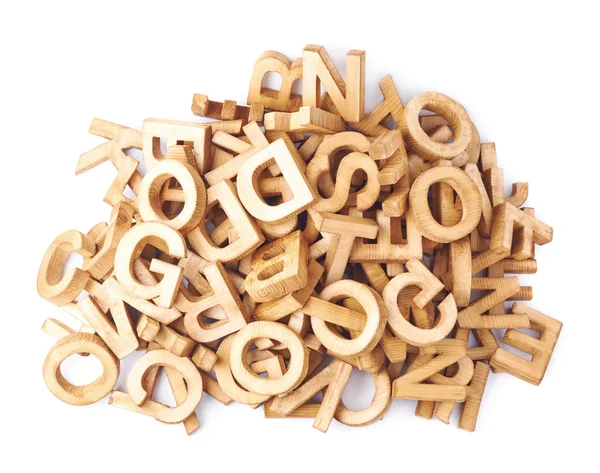 Mucchio di lettere in blocchi di legno — Foto Stock