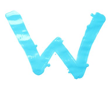 Harf W boya darbeleri ile yapılan