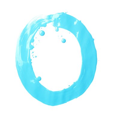 Boya darbeleri ile yapılan O harfi