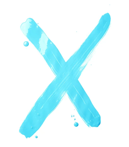 Litera X z pędzlem — Zdjęcie stockowe