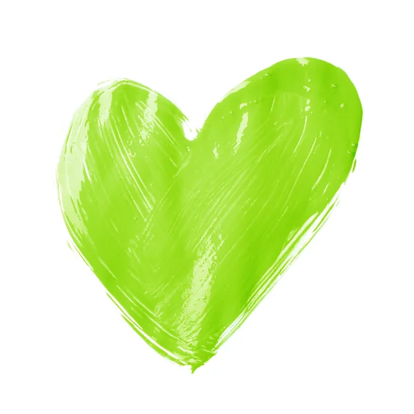 Herzform mit Ölfarbe gezeichnet — Stockfoto