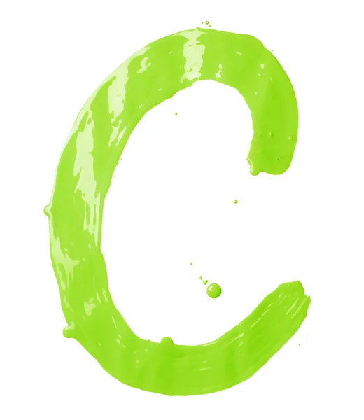 Letter C made with the paint strokes — Stock Photo, Image