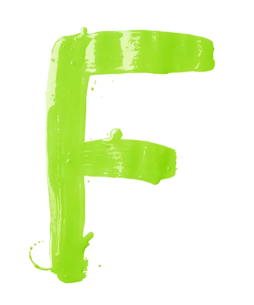 ペイント ストロークは、F という文字 — ストック写真