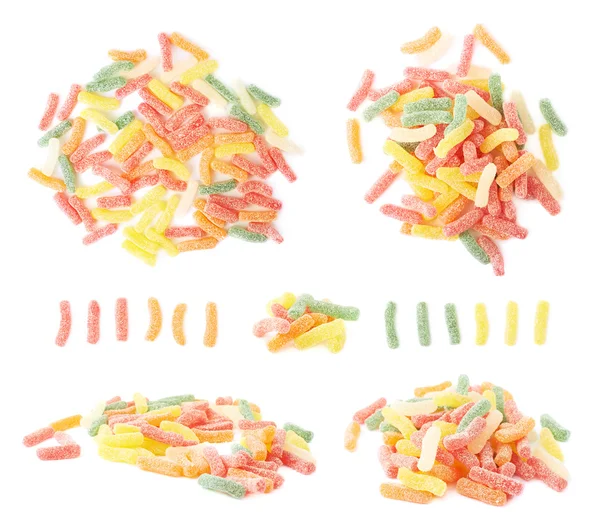 Sugar coated jelly worms candy sweets — Stock Photo, Image