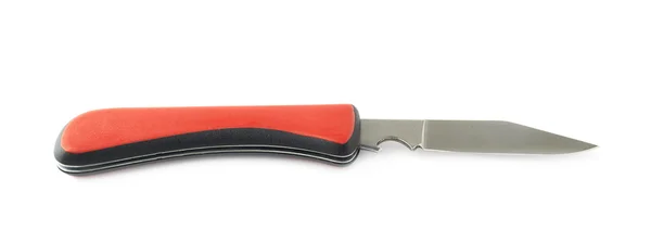 Czerwony elegancki nóż składany składany scyzoryk — Zdjęcie stockowe