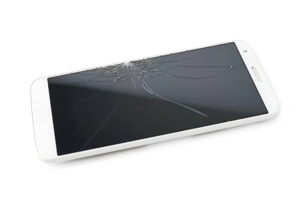 Smart phone with a broken screen — Stock Photo, Image
