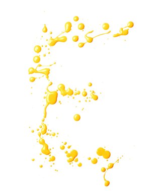 Boya darbeleri ile yapılan E Harfi