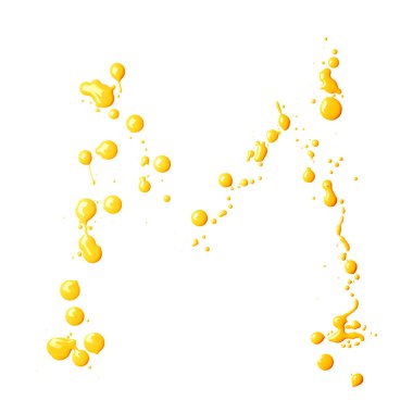 Harf M Boya darbeleri ile yapılan