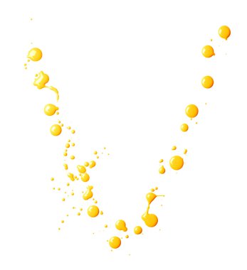 Harf boya ile yapılmış V damla