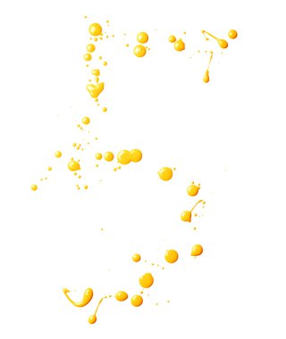 Elle beş numaralı petrol ile çizilmiş