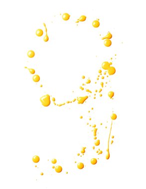 Elle çizilmiş petrol numarasıyla dokuz