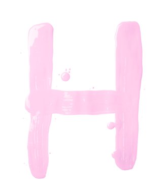 Boya darbeleri ile yapılan H harfi