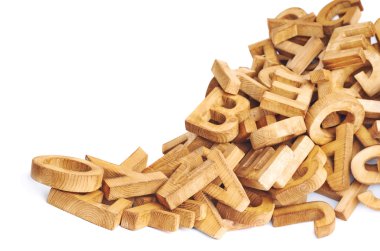 Wooden block letters clipart
