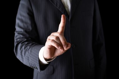 İşaret parmağını yakın çekim