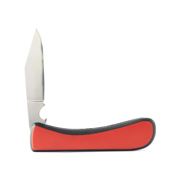 Coltello tascabile pieghevole jackknife rosso — Foto Stock