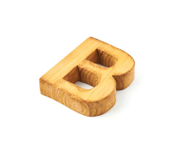 Holzbuchstabe b — Stockfoto