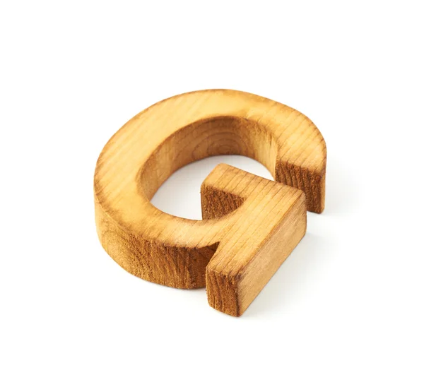 Holzbuchstabe g — Stockfoto