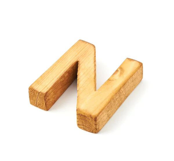 Letra de madera N — Foto de Stock
