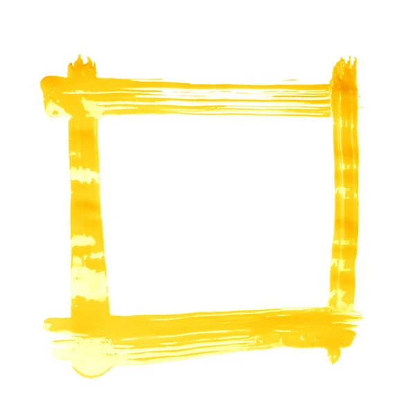 Square frame made with brush strokes — Stock Photo, Image
