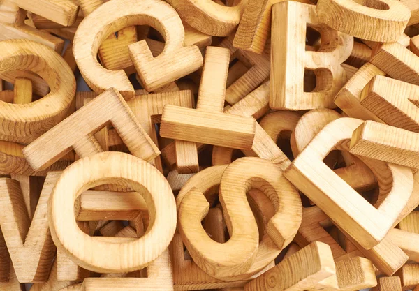 Lettere di legno sfondo — Foto Stock