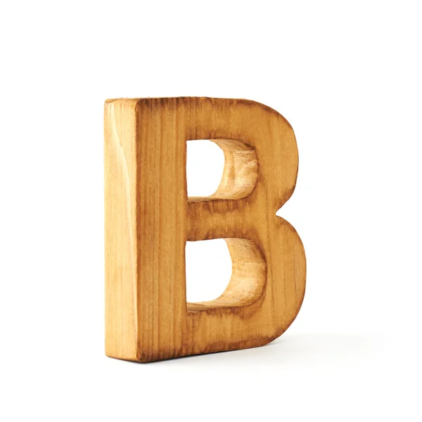 Letra de madera B —  Fotos de Stock