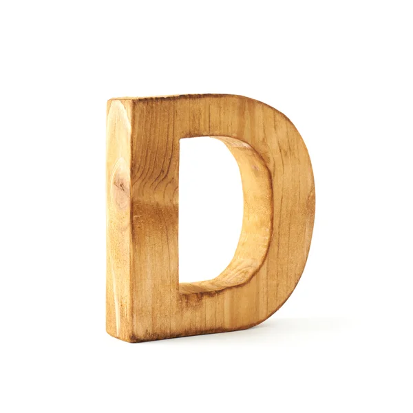 Drewniane litera d — Zdjęcie stockowe