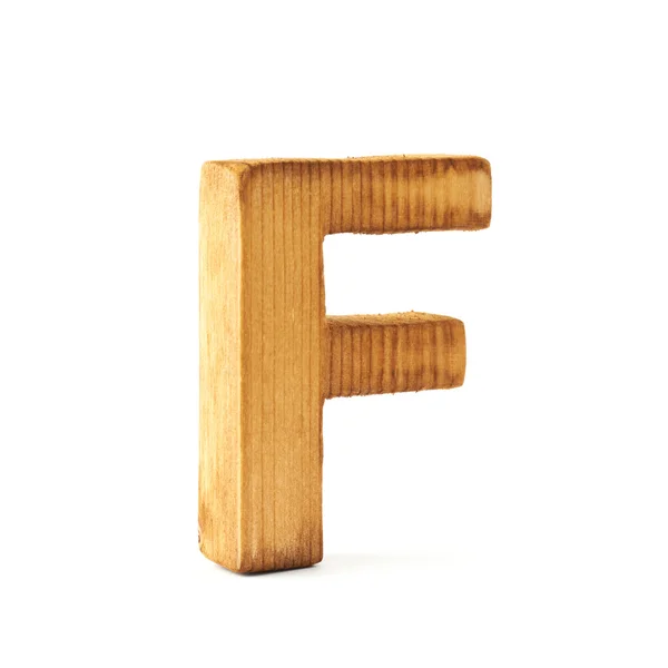 Letra de madera F —  Fotos de Stock