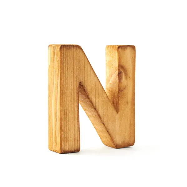 Wooden letter N — Stock Photo, Image