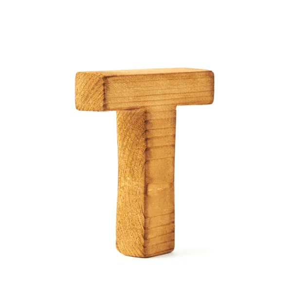 Wooden letter T — Stock Photo, Image