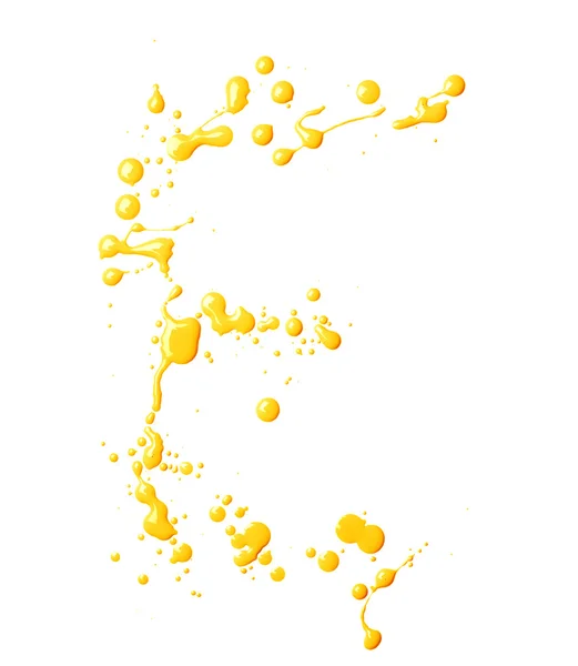 Letter E made with the paint strokes — Stock Photo, Image