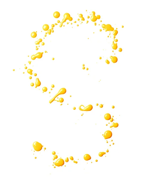 Letter S made with the paint drops — Stock Photo, Image