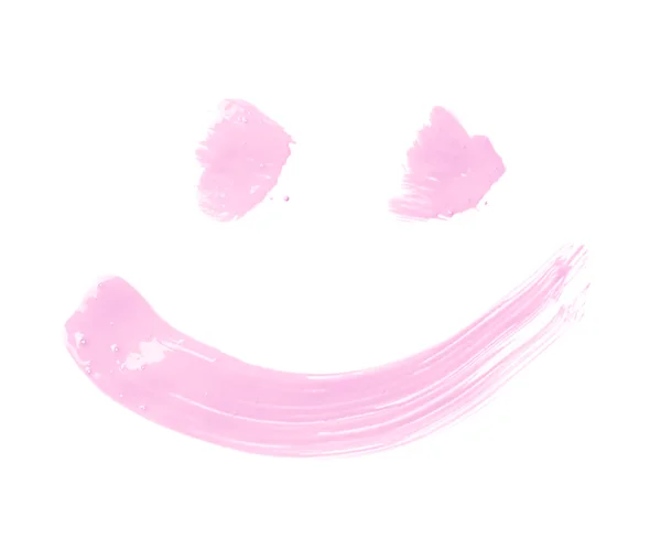 Χαμόγελο ζωγραφισμένο με ένα πινέλο εγκεφαλικά επεισόδια — Φωτογραφία Αρχείου