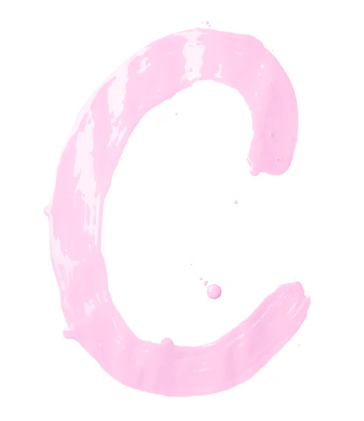 Letter C gemaakt met de lijnen verven — Stockfoto