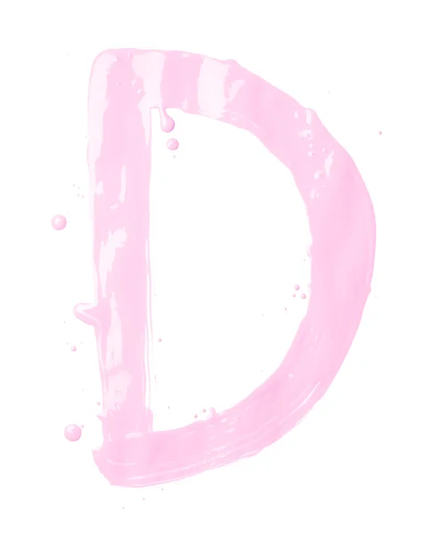 Letter D made with the paint strokes — Stock Photo, Image