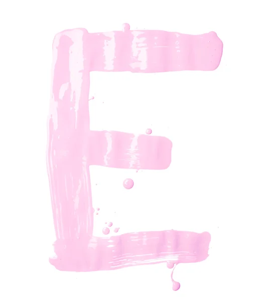 Letter E made with the paint strokes — Stock Photo, Image