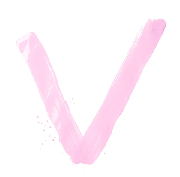 Letter V made with the paint strokes — Stock Photo, Image