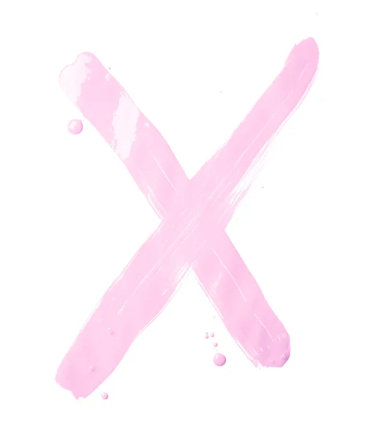 Letter X made with the paint strokes — Stock Photo, Image