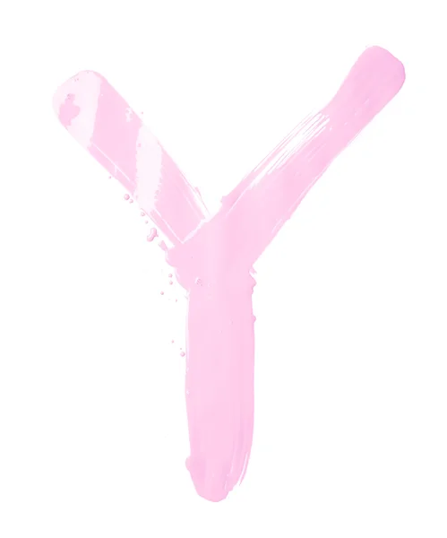 Boya darbeleri ile yapılan Y harfi — Stok fotoğraf